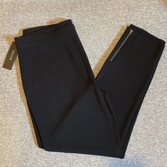 NWT Misook Black Pants with zippered ankles - Picture 1 of 7